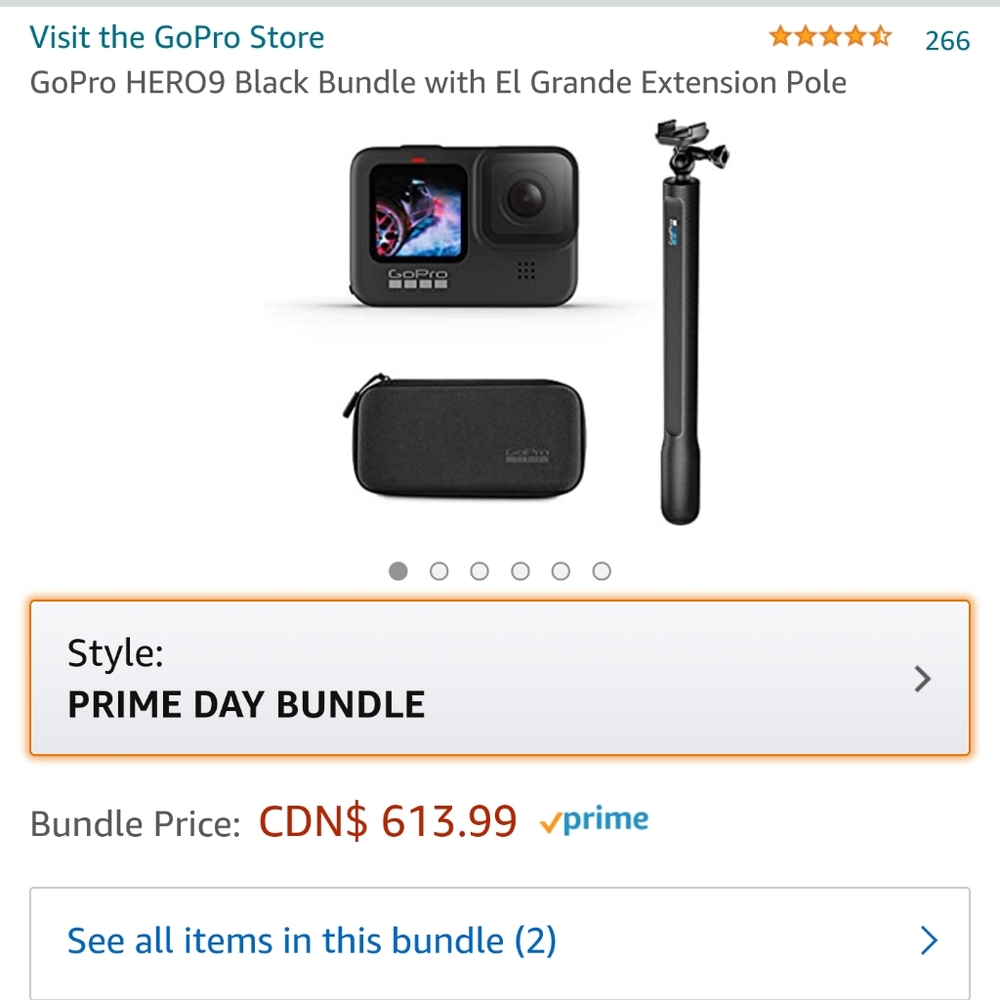 Gopro hero 9 w/ accessories and screen protector